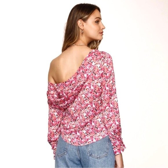 HEARTLOOM Keely Off The Shoulder Blouse in Blossom Pink XS NWT - Picture 4 of 16